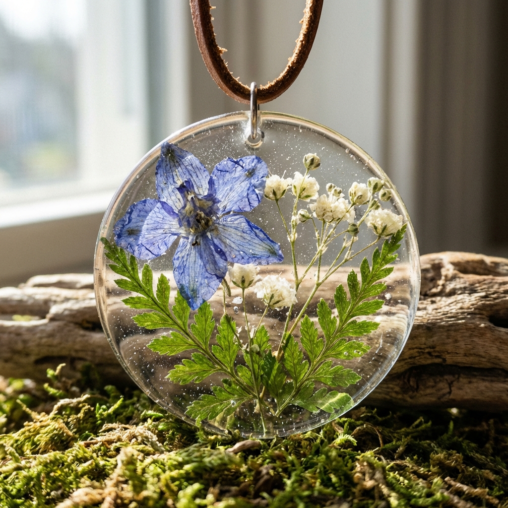 Resin Flower Pendant
